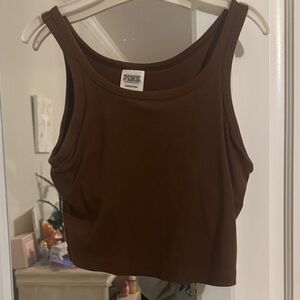PINK Victoria's Secret Chocolate Brown Tank Top
